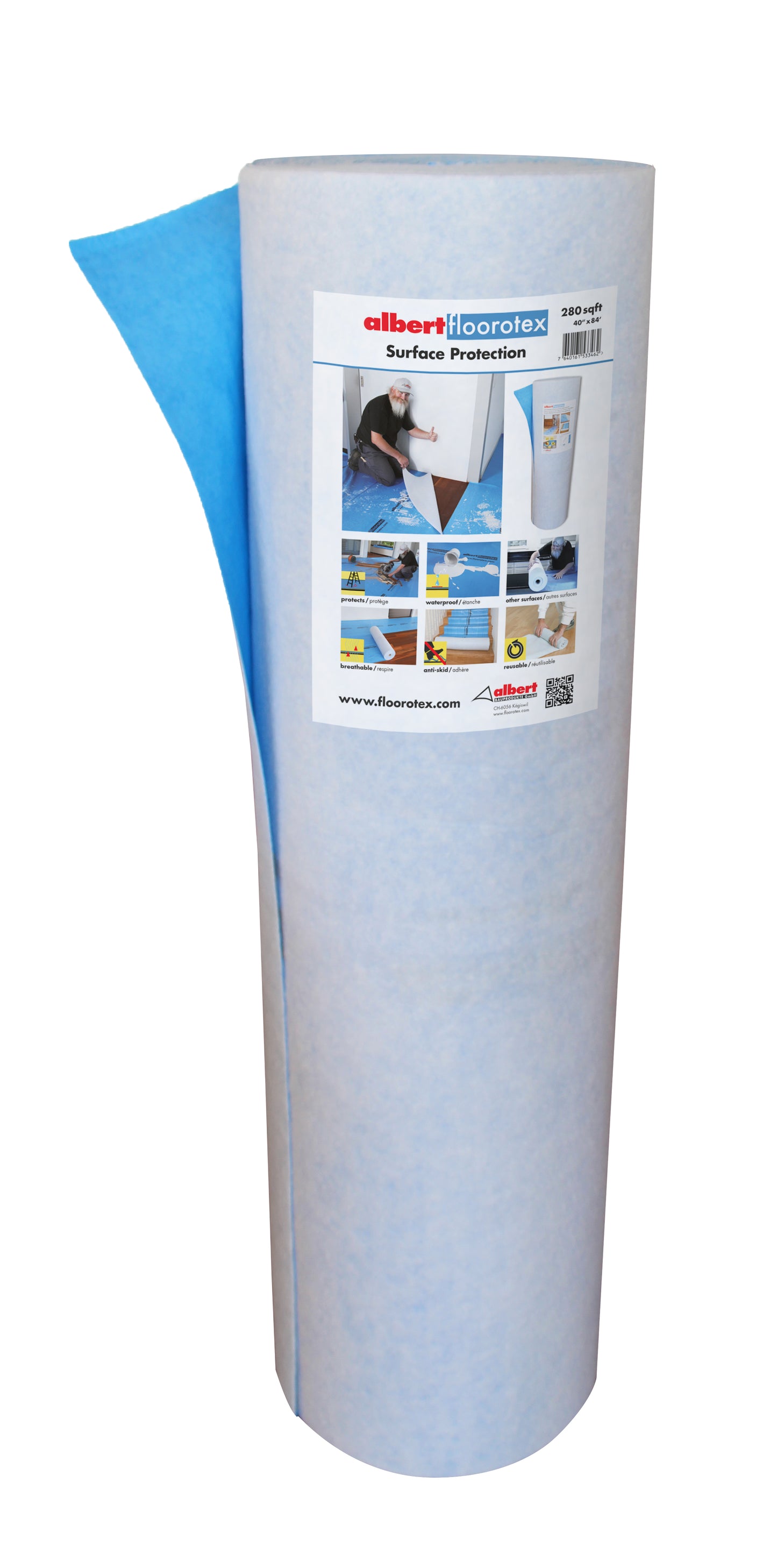 Floorotex - Blue Floor protector 40" x 84' (280 Sq.Ft)