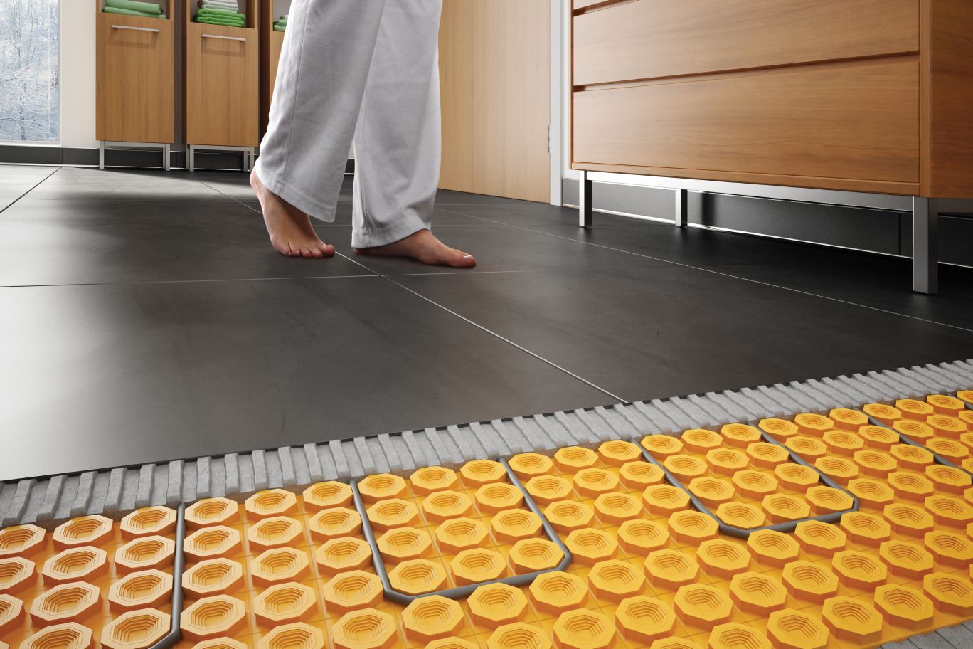 Schluter - DITRA-HEAT-E-HK Electric Radiant Floor Heating Cable 120V 88.2' (26.7 sqft)